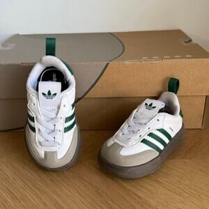 Adidas AdiFOM Samba 360 White/Green Toddler Sneakers- SZ 5 C